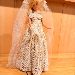 Crocheted Bridal Doll with Veil